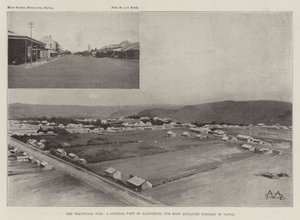 De Transvaal Oorlog, een Algemeen Uitzicht op Ladysmith, Onze Meest Geavanceerde Positie in Natal door Charles Auguste Loye